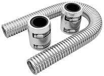 Radiator Hose, Stainless Steel, 24", Polished Caps