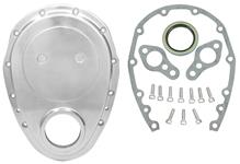 Timing Cover Set, Aluminum Plain Cover, GM Small-Block