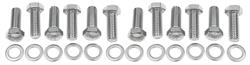 Bolt Set, Intake Manifold, Chevrolet Small Block/90 Deg V6, Hex Chrome