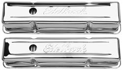 Valve Covers, Edelbrock Signature, Chevy SB Perimeter Bolt, 3.7" Tall