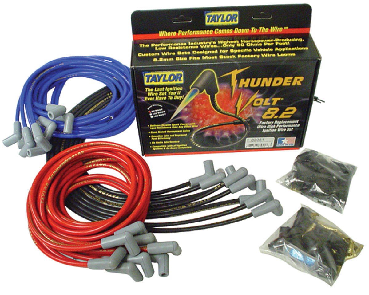 Spark Plug Wire Set, Taylor, ThunderVolt 8.2mm, Universal 8-Cylinder, 90°  Boot @