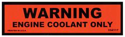 Decal, Cooling System Warning, 74-77 Chevelle/El Camino/Monte Carlo, Late 74