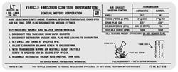 Decal, Emissions, 1972 CHV/EC/MC, 402-4V, AT/MT, LT 6271016