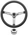 Steering Wheel Kit, 1967-69 Chevrolet, Retro w/Holes, Red Bowtie Cap, Polished