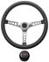 Steering Wheel Kit, 1967-69 Chevrolet, Retro w/Holes, Red Bowtie Cap, Black