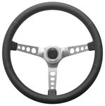 Steering Wheel Kit, 1959-69 GM, Retro w/Holes, Plain Polished Cap, Hi-Rise