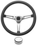 Steering Wheel Kit, 1959-69 GM, Retro w/Slots, Plain Cap, Polished