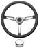 Steering Wheel Kit, 1959-69 GM, Retro w/Slots, Plain Cap, Polished