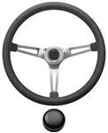 Steering Wheel Kit, 1959-69 GM, Retro w/Slots, Plain Cap, Black