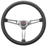 Steering Wheel Kit, 1967-69 Chevrolet, Retro w/Slots, Red Bowtie Pol, Hi-Rise