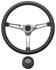 Steering Wheel Kit, 1967-69 Chevrolet, Retro w/Slots, Red Bowtie, Black, Hi-Rise