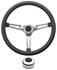 Steering Wheel Kit, 1969-88 Chevrolet, Retro w/Slots, Red Bowtie Cap, Polished