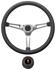 Steering Wheel Kit,1959-68 Pontiac, Retro w/Slots, Pontiac Crest, Black, Hi-Rise