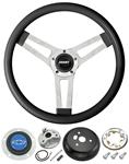 Steering Wheel Kit, Grant Classic 5, 1969-88 Chevrolet, w/ Blue Bowtie Cap