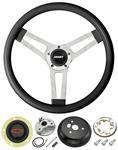 Steering Wheel Kit, Grant Classic 5, 1969-88 Chevrolet, Black w/ Red Bowtie Cap