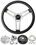 Steering Wheel Kit, Grant Classic 5, 1969-88 Chevrolet, w/ Billet Bowtie Cap