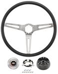 Steering Wheel Kit, 3-Spoke, 1969-72 CH/EC/MC, Brushed Spokes