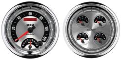 Gauge Set, AutoMeter, 5" Quad Gauge & Tach/Speedo Combo, 8K RPM, 120MPH