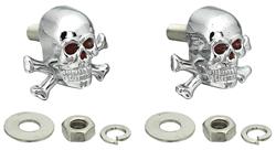 Fasteners, License Plate, Skull/X-Bone