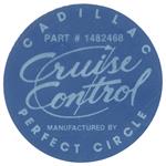 Decal, Cruise Control, 1963-65 Cadillac