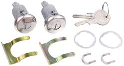 Lock Set, Doors, 1967-68 Cadillac/1961-64 Pontiac, Long Cylinder/Pearhead Key