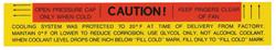 Decal, Cooling System Caution, 1965-67 Cadillac