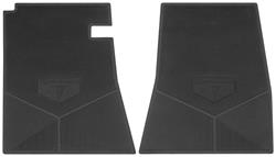 Floor Mats, Rubber, 1964, El Camino, Block Letter w/ Bowtie & Flag