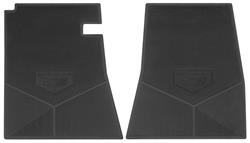 Floor Mats, Rubber, 1966, Chevrolet, El Camino, Block Letter w/ Bowtie & Flag