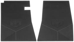 Floor Mats, Rubber, 1966, Chevrolet, El Camino SS, Block Letter w/ SS Flag