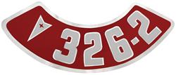 Decal, Air Cleaner, "326-2V", 1959-76 Pontiac, Aftermarket