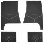 Floor Mats, Rubber, 1969-72 Malibu, Block With Bowtie