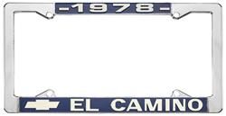 License Plate Frame, 1978 El Camino