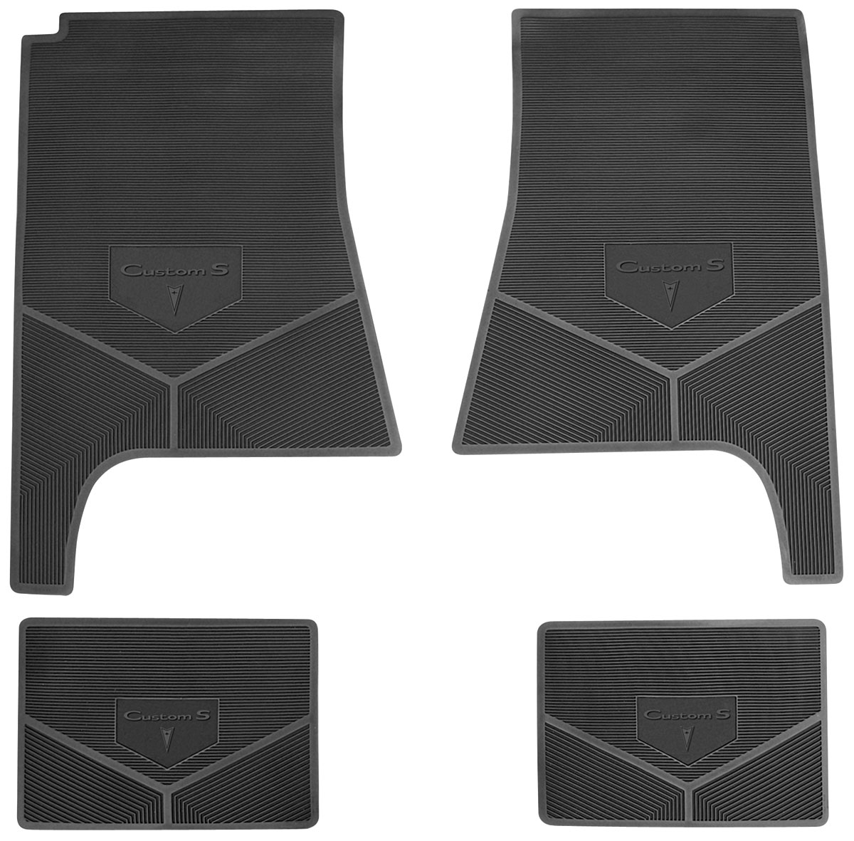 Legendary Auto Interiors Floor Mats, Rubber, 1969 Pontiac, Custom S