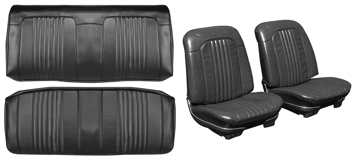 Seat Upholstery Kit 1971 72 Chevelle Front Bucketsconvertible Rear