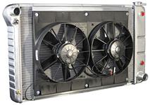 Radiator/Fan Combo, Aluminum, DeWitts, 1968-72 Chevelle/El Camino SB/BB, AT