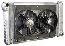 Radiator/Fan Combo, Aluminum, DeWitts, 1968-72 Chevelle/El Camino SB/BB, MT