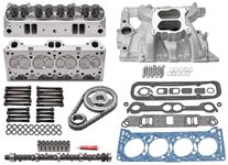 Power Package, Top End, Edelbrock, Pontiac 389-467, 87CC D-Port Heads