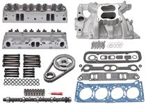 Power Package, Top End, Edelbrock, Pontiac 389-467, 72CC D-Port Heads