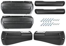 Armrest Kit, Front/Rear, 1968-69 Chevelle/Cutlass/Pontiac ABody, Black Rear Base