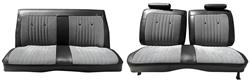 Seat Upholstery Set, 1973-77 Chevelle, Front Split Bench/Cpe Rear, Vinyl/Velour