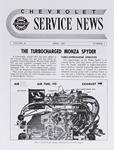 Chevrolet Service News, 1962-66 Turbocharged Montza Spyder