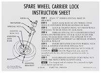 Decal, Spare Wheel Lock Instructions, 67-69 Corvair, # 3903456, Dated: 4-18-66