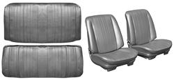 Seat Upholstery Kit, 1970 CH, Front Buckets/Convertible Rear, Leatherette