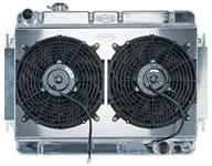 Radiator/Fan Combo, Aluminum Cold-Case, 1966-67 Chevelle/El Camino, Manual