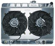 Radiator/Fan Combo, Aluminum Cold-Case, 1964-65 GTO Tri-Power, Automatic w/o AC