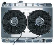 Rad/Fan Combo, Alum. Cold-Case, 1966-67 G.T.L. w/o AC, 20-1/8" H x 25-1/4" W