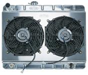 Rad/Fan Combo, Alum. Cold-Case, 1966-67 G.T.L. w/AC, 21-7/8" H x 25-1/8" W