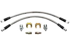 Brake Hose Set, Wilwood, 2007-17 Escalade 2/4WD, Rear, 12" SS Bradied w/Fittings