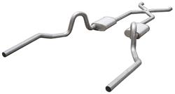 Exhaust Set, Pypes, 64-72 A-Body, Crossmember Back, 14" Street Pro, w/X-Pipe