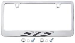 License Plate Frame, Designer, Cadillac STS, Script